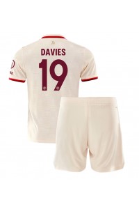 Fotbalové Dres Bayern Munich Alphonso Davies #19 Dětské Třetí Oblečení 2024-25 Krátký Rukáv (+ trenýrky)